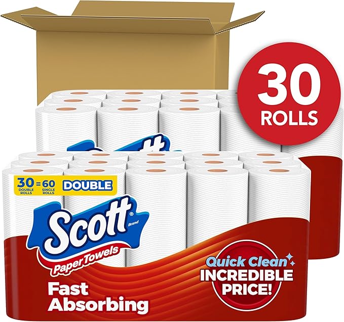 Scott Paper Towels, Choose-A-Sheet, 30 Double Rolls = 60 Regular Rolls - Image 2