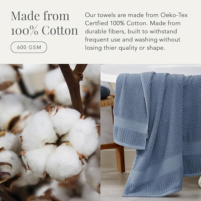 NY Loft 100% Cotton 2 Pack Bath Sheet Towel Set | Extra Large Oversize Bath - Image 3