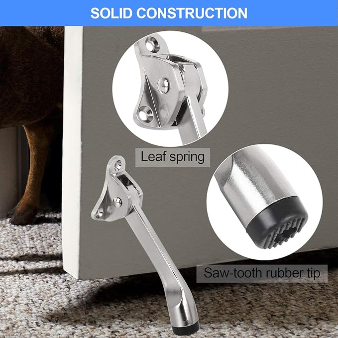 4 Pack Kickdown Door Stop, Commercial Heavy Duty Door Stops - Image 3