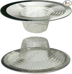 Sink Strainer 2Pcs Stainless Steel Metal Mesh Sink Drain Strainer Large Wide by GXONEHomeKitchen