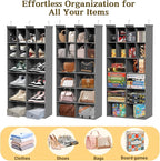 Ofiray-home 6 Tier Hanging Closet Organizer, 16 Compartments Sweater Organizer - Image 5