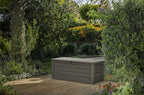 Keter Westwood 150 Gallon Resin Large Outdoor Storage Box for Patio Furniture, Outdoor Cushions, Garden Tools and Pool Floats, Taupe - Image 3