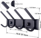 WEBI Coat Rack Wall Mounted, 4 Coat Hooks - Image 2