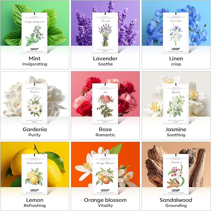 MYARO 12 Pcs Rose Scented Sachets Long Lasting Room Air Freshener Odor - Image 6