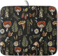 Mushroom Fern Leaves Berry Dish Drying Pad 16 x 18 Inch by APORTT
