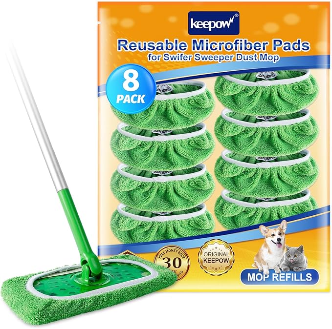 KEEPOW Reusable Mop Pads Compatible by KEEPOW