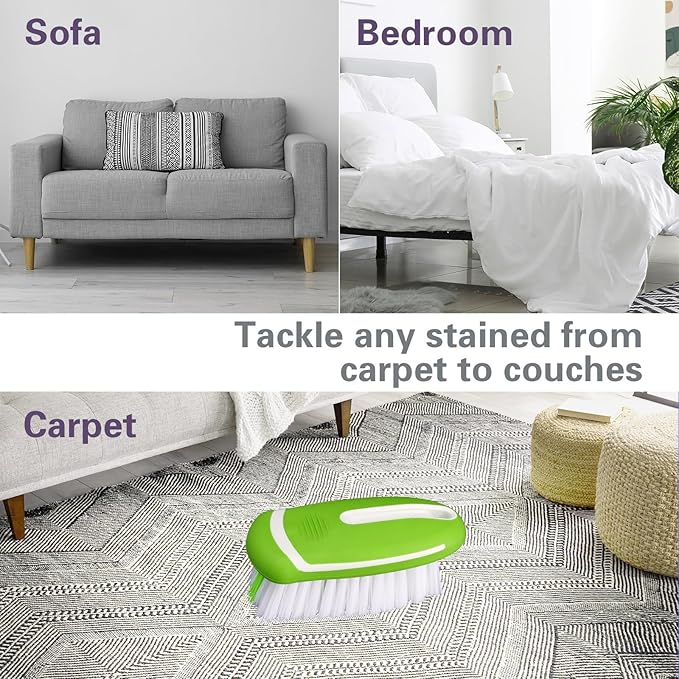 Carpet and Upholstery Cleaning Brush, Carpet Scrubber Stiff Bristle Detailing - Image 5