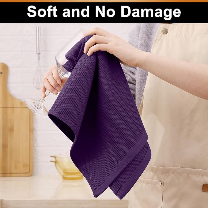 Homaxy 100% Cotton Kitchen Towels and Dishcloths Set - Image 7