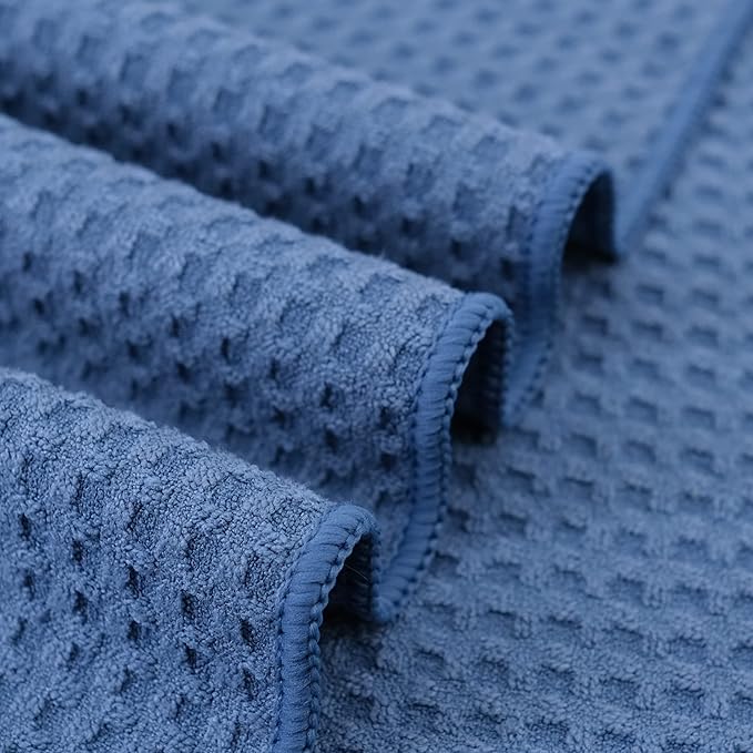 POLYTE Ultra Premium Microfiber Kitchen Dish Hand Towel Waffle Weave, 8 Pack - Image 4