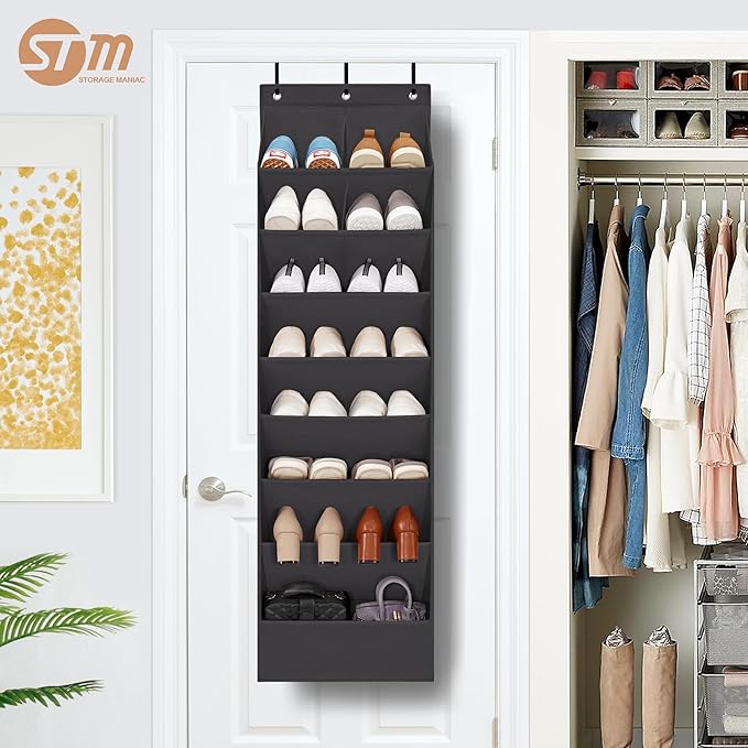 STORAGE MANIAC Over the Door Shoe Organizer Heavy-Duty Large Deep Pocket - Image 9