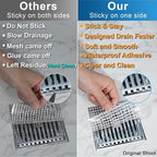 INVIHUG, 25 Pack, Disposable Shower Drain Hair Catcher Mesh Stickers, - Image 7