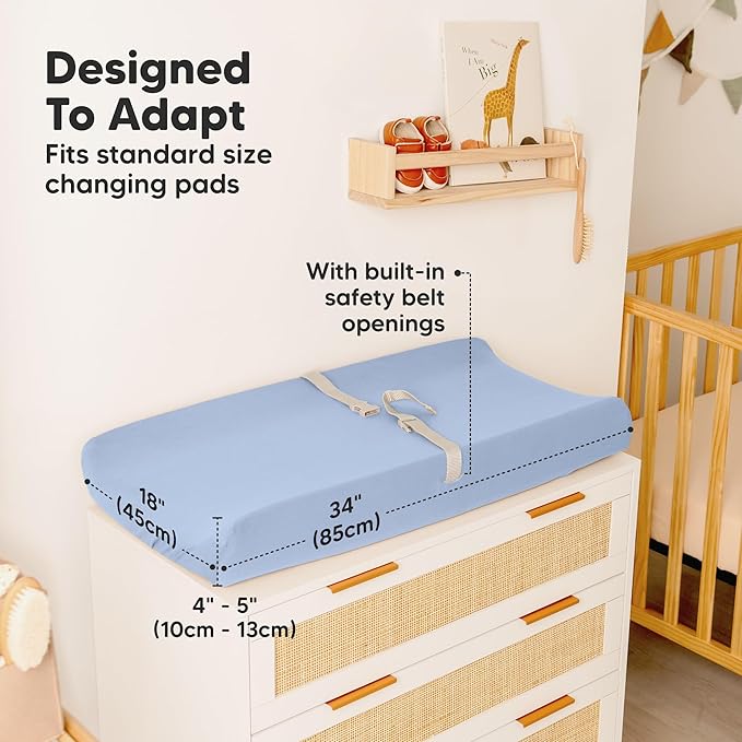 2-Pack Baby Changing Pad Cover for Girl, Boy - Image 4