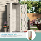 Suncast Vertical Outdoor Storage Shed with All-Weather Construction, Vanilla - Image 3