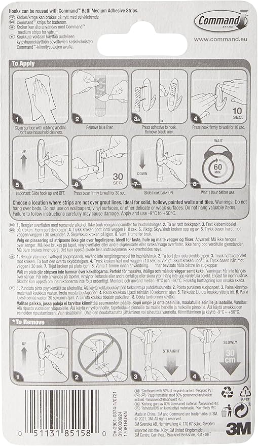 Command Designer Bath Hooks, 2-Hooks - Image 2