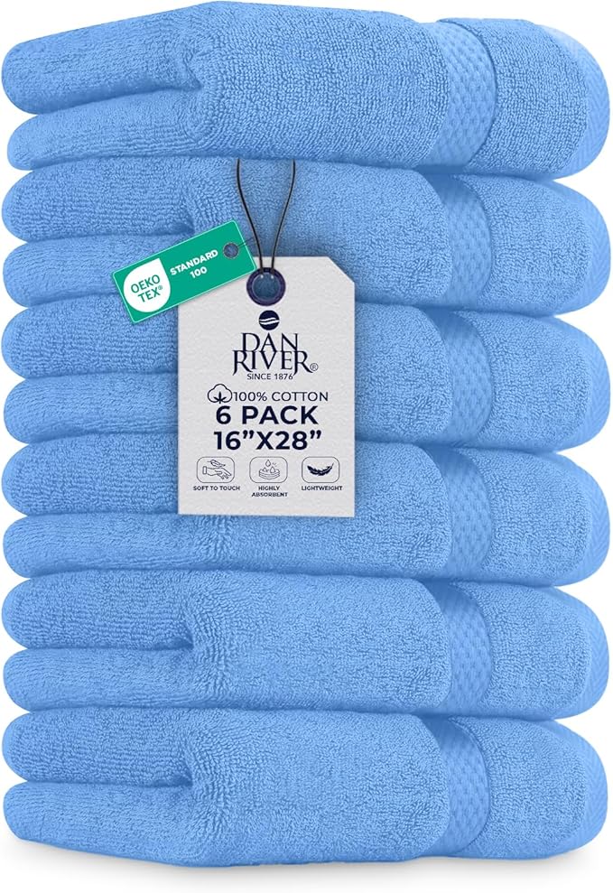 DAN RIVER 6-Pack Premium Hand Towels by DanRiver