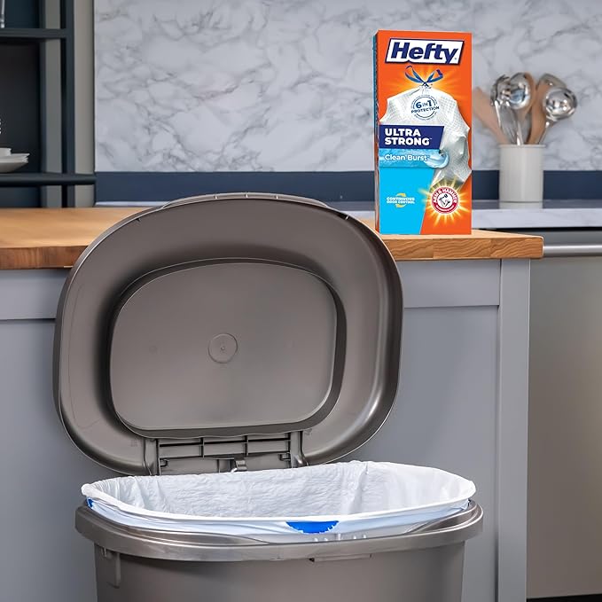 Hefty Ultra Strong 13 Gallon Trash Bags, Tall Kitchen Trash Bags 13 Gallon Size - Image 2