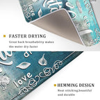 Blue Grey Dish Drying Mat 18x24 Inch Cooking Delicious Absorbent Drying Pad - Image 3