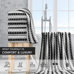 4 Piece Bath Towel Black Oversized Bath Sheet 35"x70" Bathroom Towel Extra - Image 2