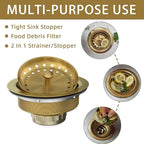 Kitchen Sink Drain Gold Sink Drain Strainer - Image 3