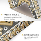 Boho Yellow Gray Aztec Dish Drying Mat - Image 3
