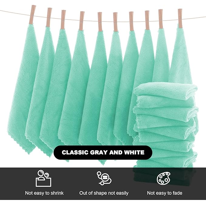 MOONQUEEN Microfiber Facial Cloths Fast Drying Washcloth 12 Pack - Image 3