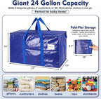KYODOLED 6 Pack Extra Heavy Duty Blue Moving Bags - Image 2
