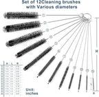 Straw Cleaner Brush Set, 12 Pieces Botthle Cleaning Brush and Nylon Tube Brush - Image 8