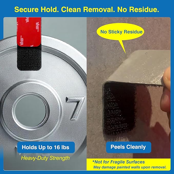 8 Sets Heavy-Duty Adhesive Hook and Loop Strips – 1.2" x 3.2" High-Bond - Image 3