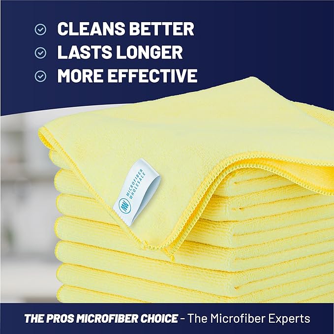 Microfiber Wholesale MW Pro 16x16 Commercial Cleaning Rags - Image 2