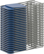 Flash Furniture Hercules Series Plastic Folding Chair - Blue - 4 Pack 650LB Weight Capacity Comfortable Event Chair-Lightweight Folding Chair - Image 16