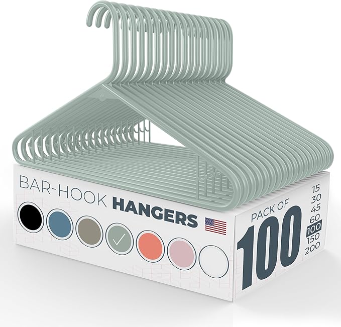 Neaties Plastic Hangers 100 Pack – Made in The USA – 6lb Capacity Standard by NeatiesHangers