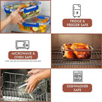Razab 4 Pcs 1860ml / 63 Oz Large Glass Food Storage Containers - Image 5