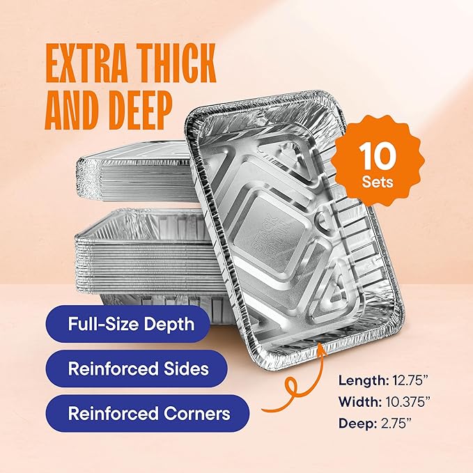 Aluminum Pans 9x13 Disposable Aluminum Foil Pans - Image 2