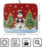 Christmas Snowman Dish Drying Mat - Image 2
