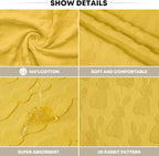 Artoid Mode 2 Pcs Yellow 3D Rabbit Jacquard Easter Hand Towels - Image 7