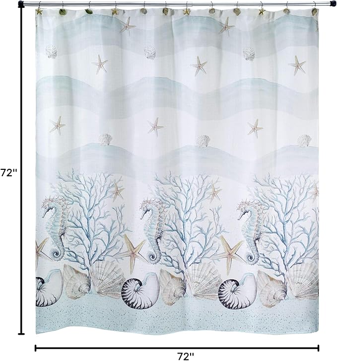 Avanti Linens - Fabric Shower Curtain, Sea Inspired Bathroom Decor - Image 3