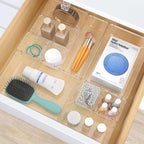 13 PCS Clear Plastic Drawer Organizers Set, 4 Size Desk Drawer Organizer Trays - Image 5