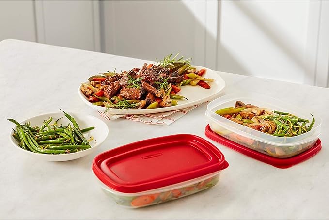 Rubbermaid EasyFindLids Meal Prep Containers 5.5 Cup Red - Image 6