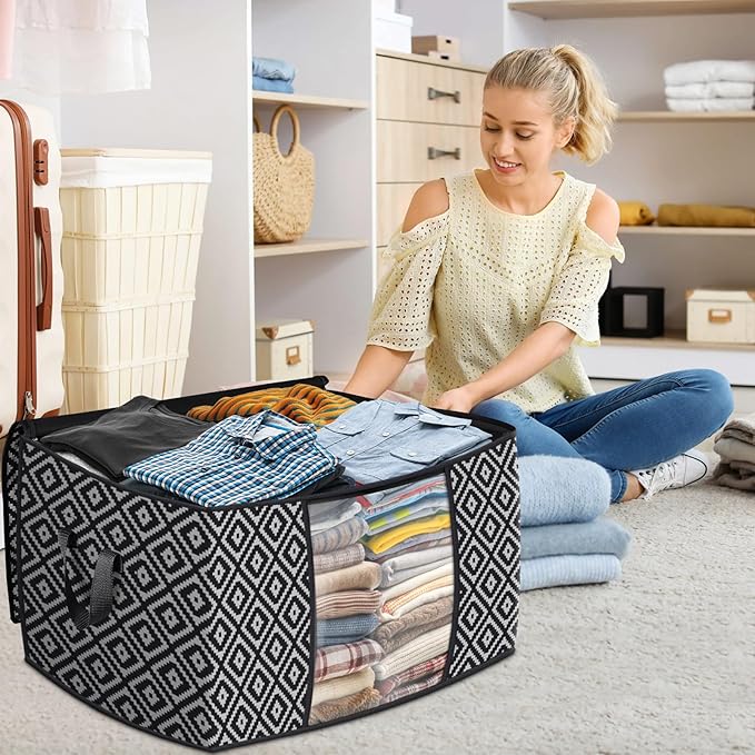 Direct 100L, 3 Pack, Storage Containers, Large Clothes Storage Bins Foldable - Image 7