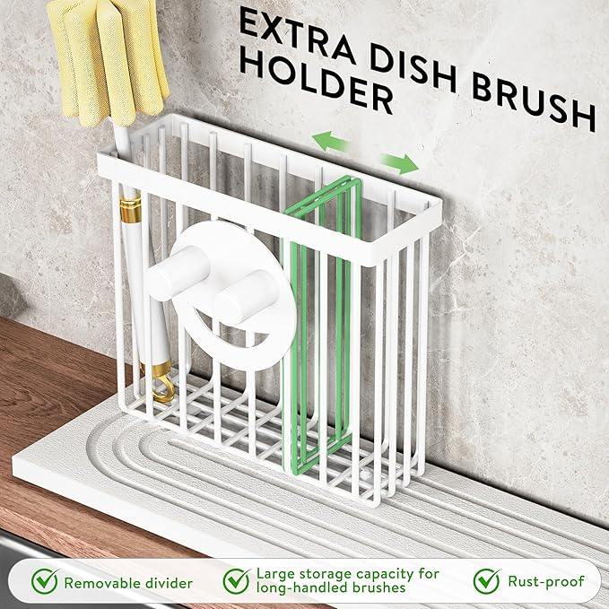Cisily White Diatomite Faucet Mat - Image 3