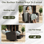 LayinSun Oversized Wicker Outdoor Swivel Glider Recliner with Adjustable Backrest & Footrest, Patio Reclining Lounge Chair - Set of 2 - Image 5