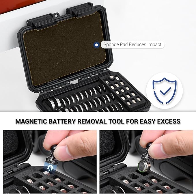 KIWIFOTOS 65 Slots Coin Cell Battery Case - Image 2