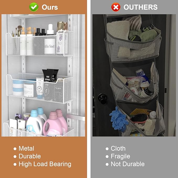 Over The Door Organizer, 8-tier Metal Door Organizer Hanging - Image 6