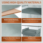 5-Shelf Hanging Closet Organizer and Storage, Closet Hanging Storage Shelves - Image 6