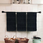 Serafina Home Black Textured Kitchen Hand Dish Towels 100% Cotton Cloth Soft - Image 8