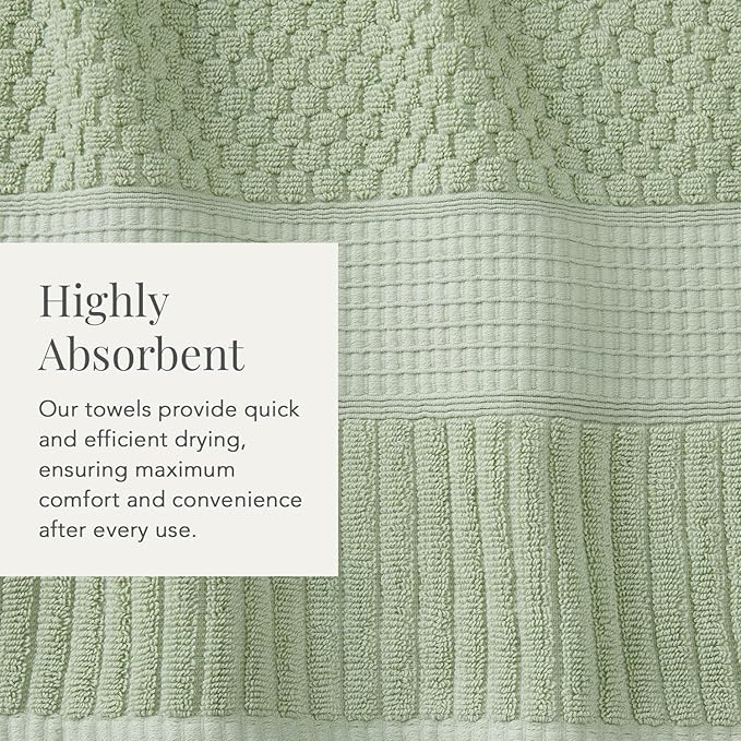 NY Loft 100% Cotton Towel Set 6 Piece Towel Set | Super Soft & Absorbent - Image 7