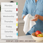 Premium Cotton Kitchen Towels Set of 7 – Ultra Absorbent & Soft Dish Towels - Image 7