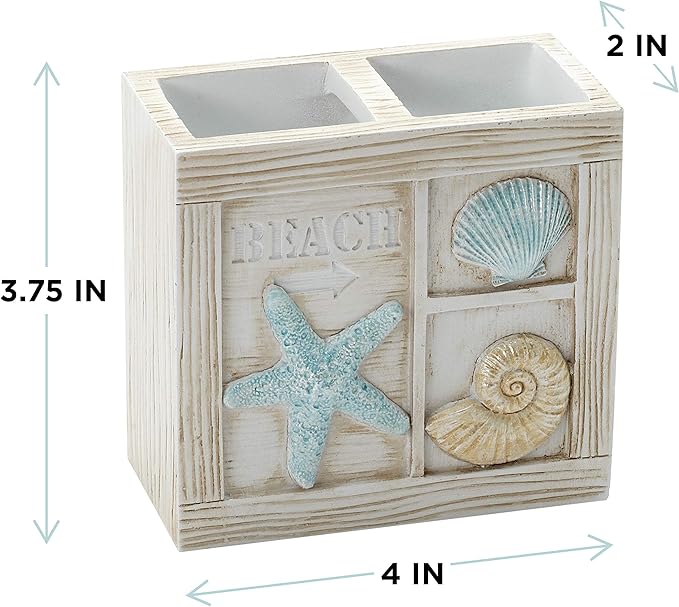 Zenna Home Seaside Serenity Bathroom Toothbrush Holder - Image 6