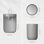 EKO Mini Desk Trash Can with Swing-Top Lid 0.4 Gallon Small Table Round - Image 4