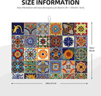 Talavera Tiles Dish Drying Mat for Kitchen Counter, 18 x 24 Inch Microfiber - Image 3